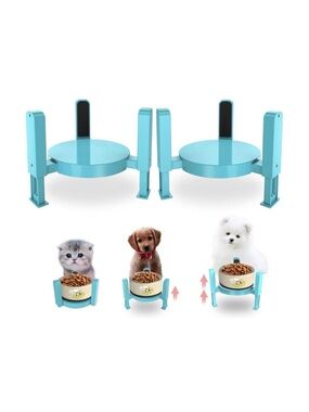 Set of 2 Elevated Dog Bowls Standfor Small Cats and Dogs (BOWLS NOT INCLUDED)